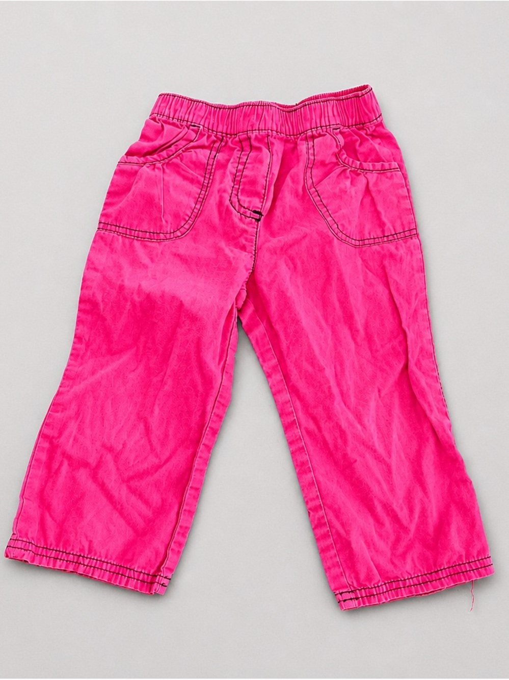 Cherokee Bright Pink Kids Elastic Waist Pants